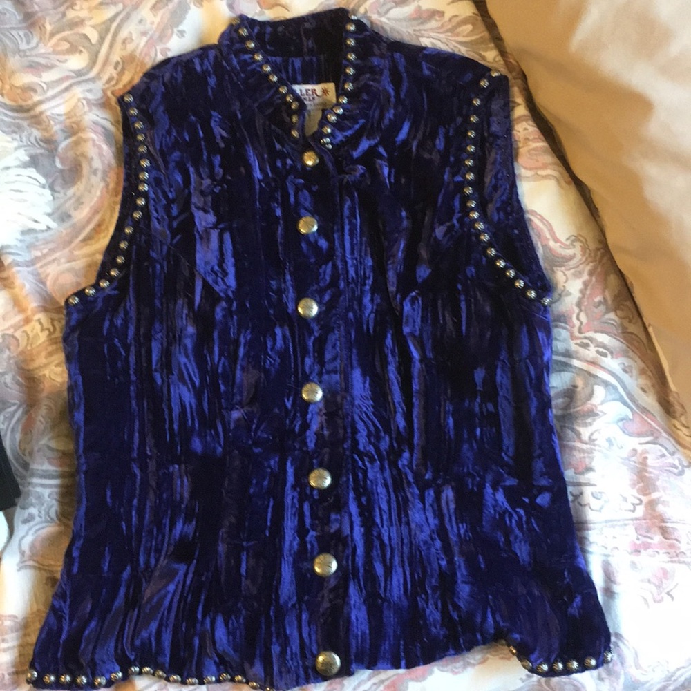 Vintage velvet vest